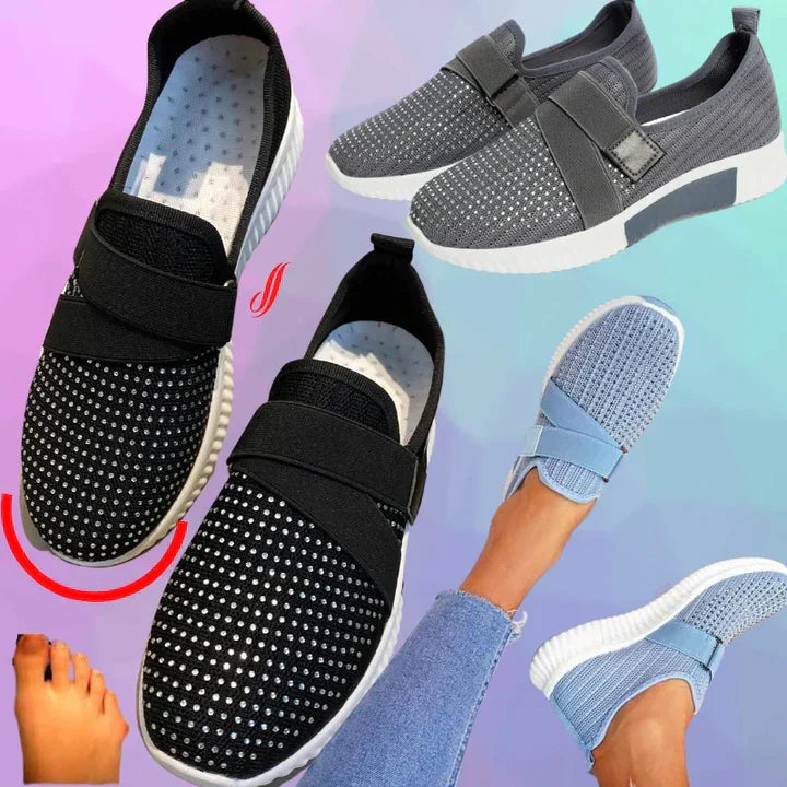 Mirla | Slip On Dam Sneakers med kardborreband-Eva Jonsson
