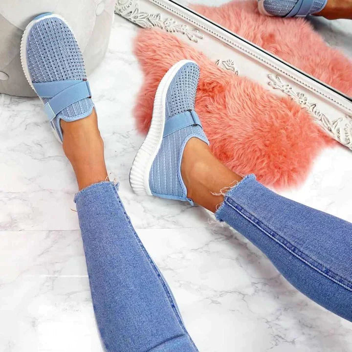 Mirla | Slip On Dam Sneakers med kardborreband-Eva Jonsson