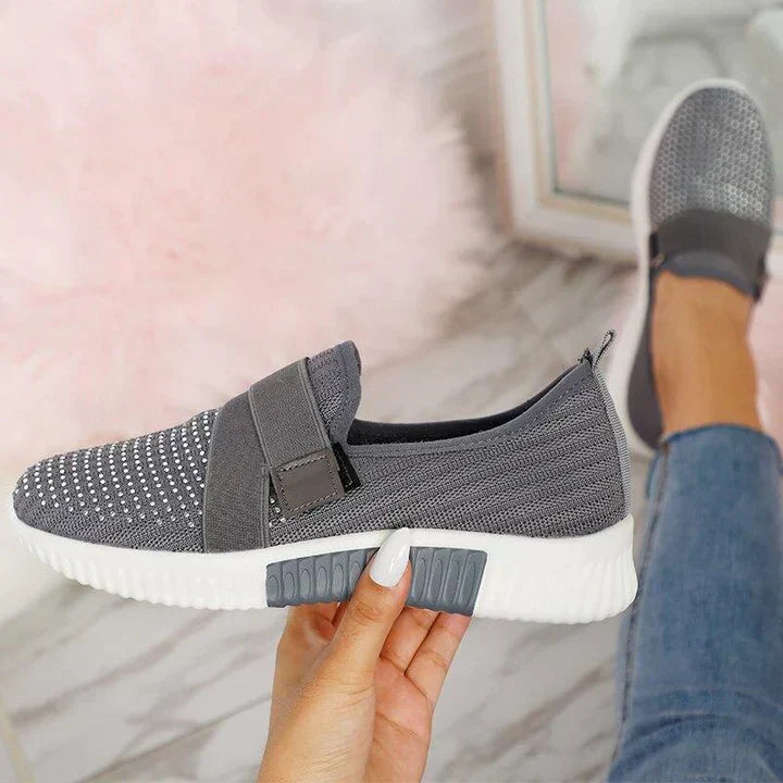 Mirla | Slip On Dam Sneakers med kardborreband-Eva Jonsson