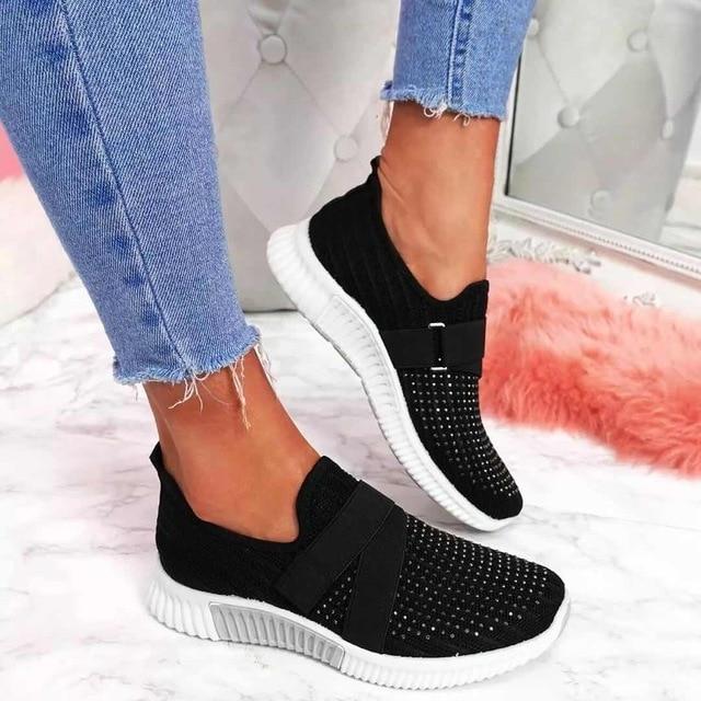 Mirla | Slip On Dam Sneakers med kardborreband-Eva Jonsson