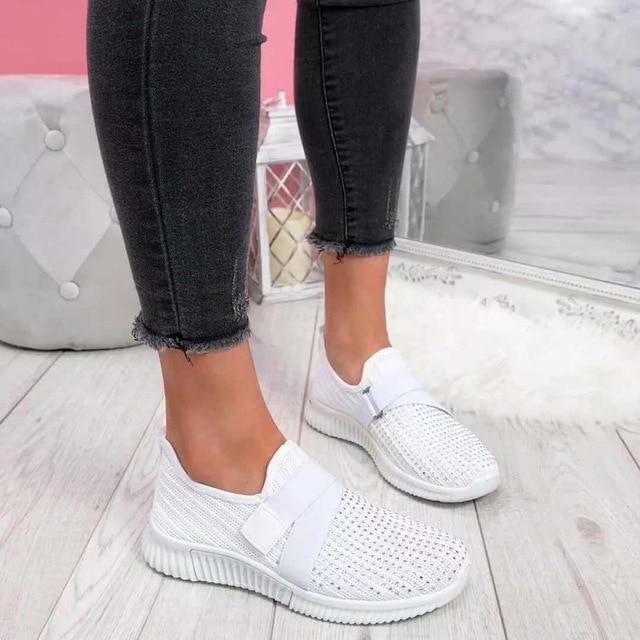 Mirla | Slip-On Sneakers för kvinnor med kardborreknäppning Förbättra din löpställning!-Eva Jonsson