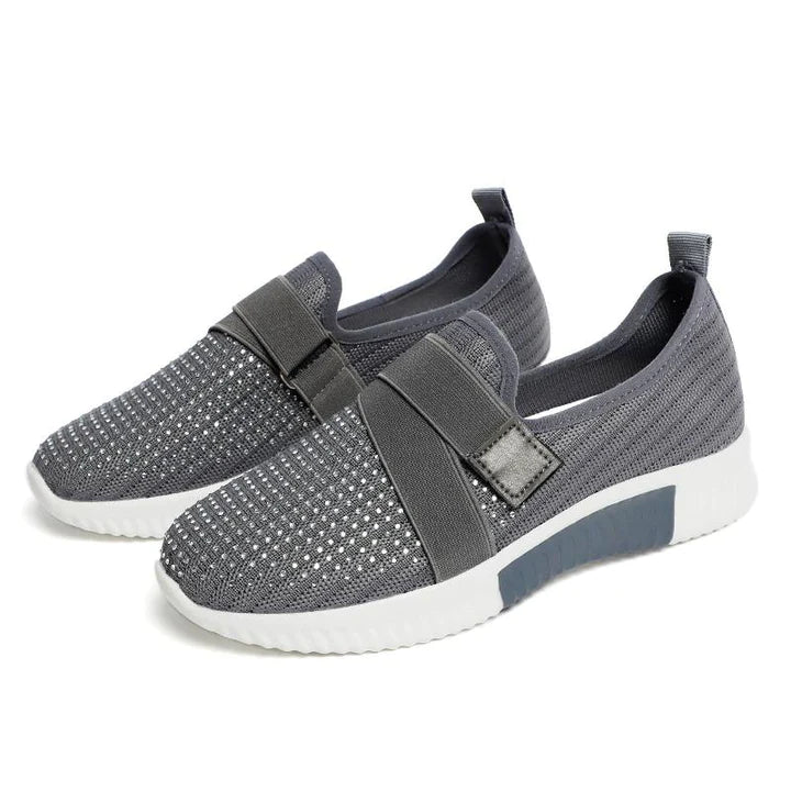 Mirla | Slip-On Sneakers för kvinnor med kardborreknäppning Förbättra din löpställning!-Eva Jonsson