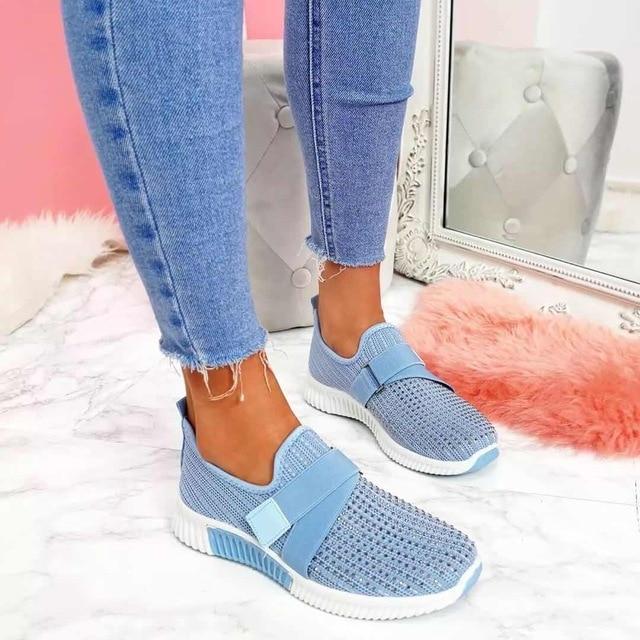 Mirla | Slip-On Sneakers för kvinnor med kardborreknäppning Förbättra din löpställning!-Eva Jonsson