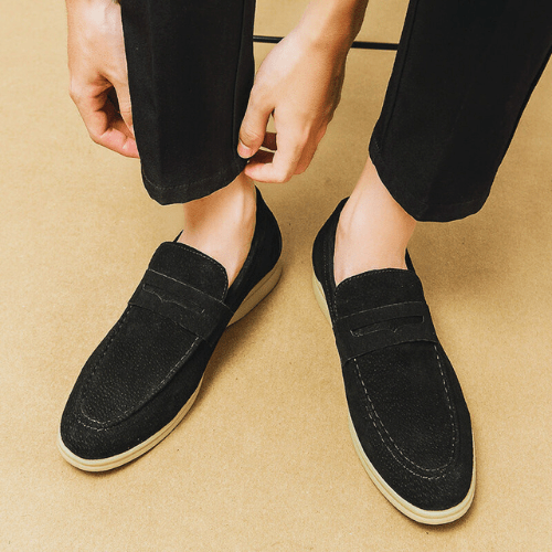 Mirla | Slipper Herr Klassiska Loafers Herr Lyxig Bearbetning Äkta Läder-Eva Jonsson