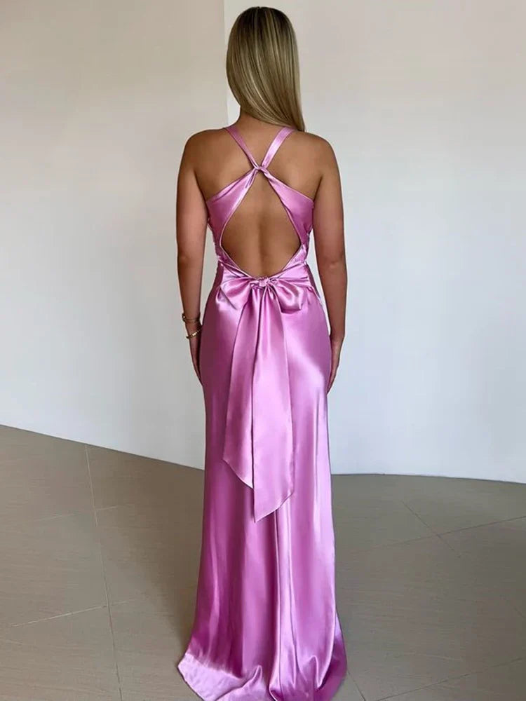 Mirla | Slips Rygglös Afton Maxi Klänning-Eva Jonsson