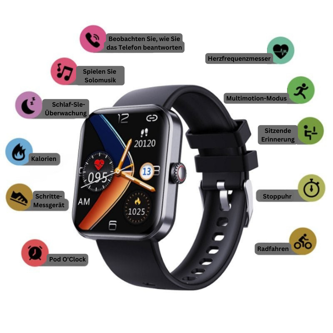 Mirla | Smartwatch Fitness Tracker Hjärtat Runt Sömnövervakning Blodtryck-Eva Jonsson