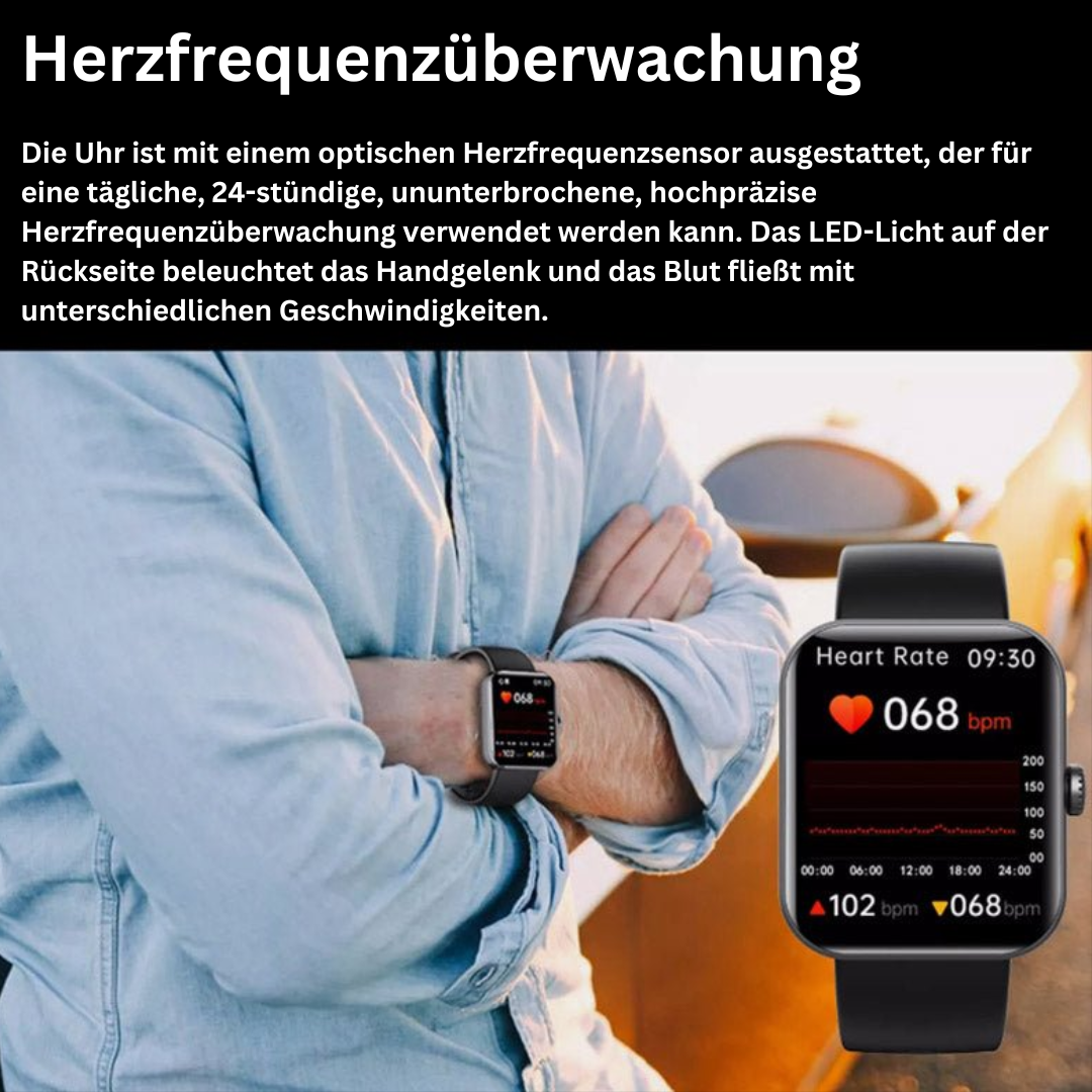 Mirla | Smartwatch Fitness Tracker Hjärtat Runt Sömnövervakning Blodtryck-Eva Jonsson