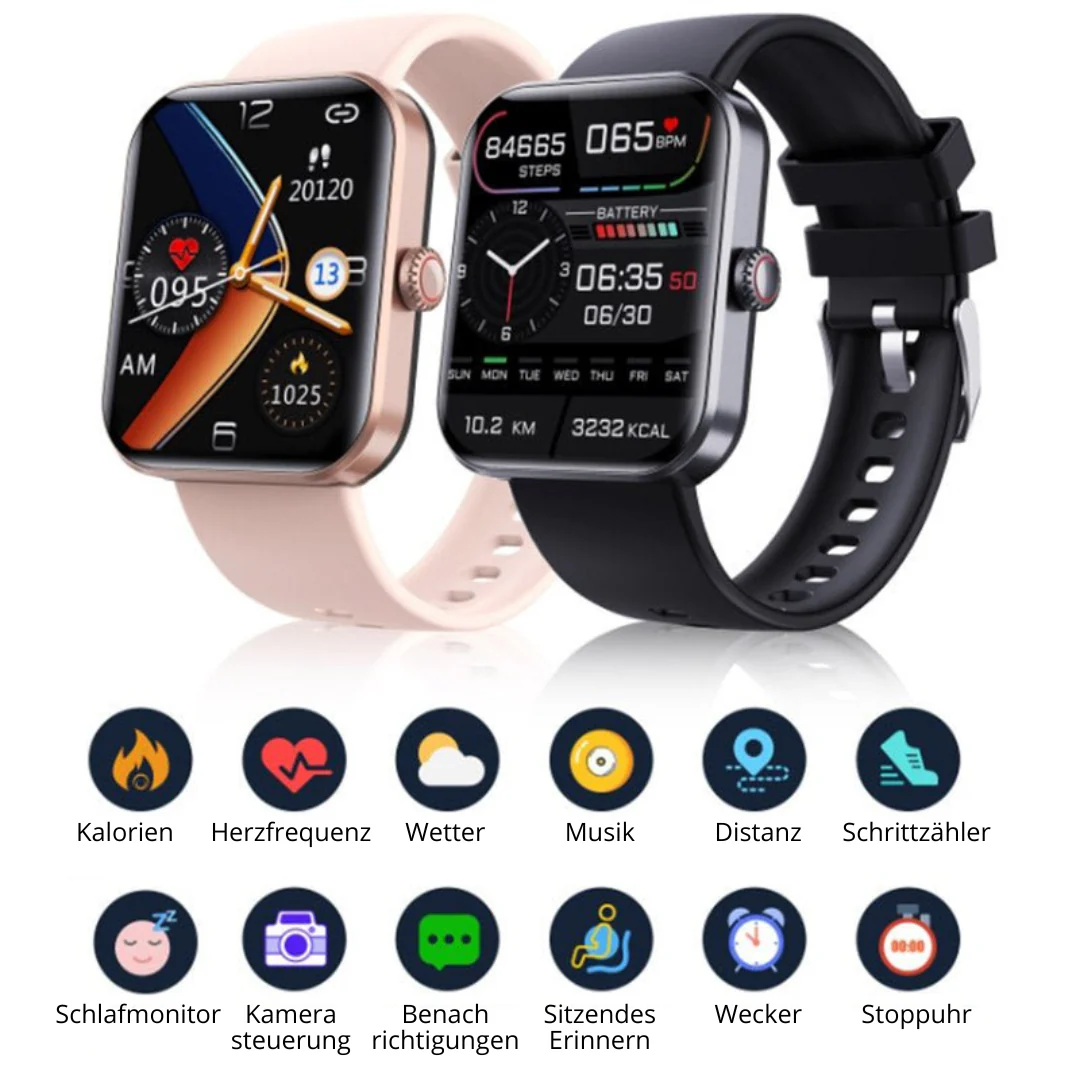 Mirla | Smartwatch Fitness Tracker Hjärtat Runt Sömnövervakning Blodtryck-Eva Jonsson