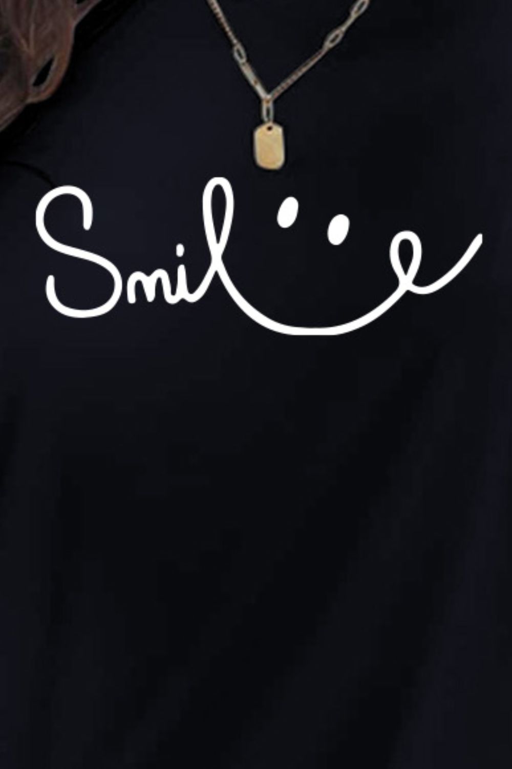 Mirla | Smile Rundhals Kortärmad T-shirt-Eva Jonsson