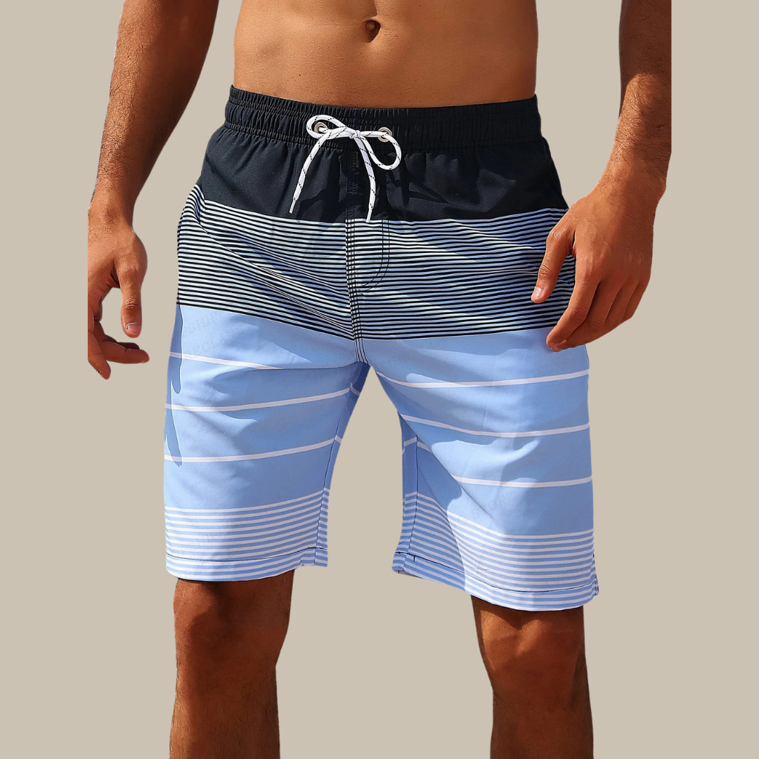 Mirla | Snabbtorkande Colorblock Badshorts med Stretch-Eva Jonsson