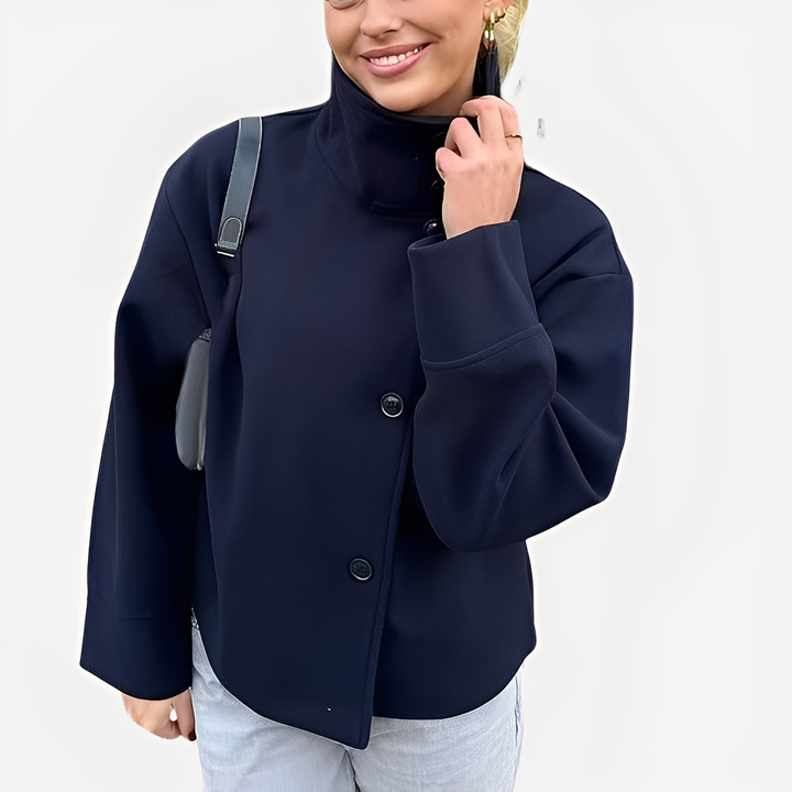 Mirla | Snygg Damulljacka med En Knapp-Eva Jonsson