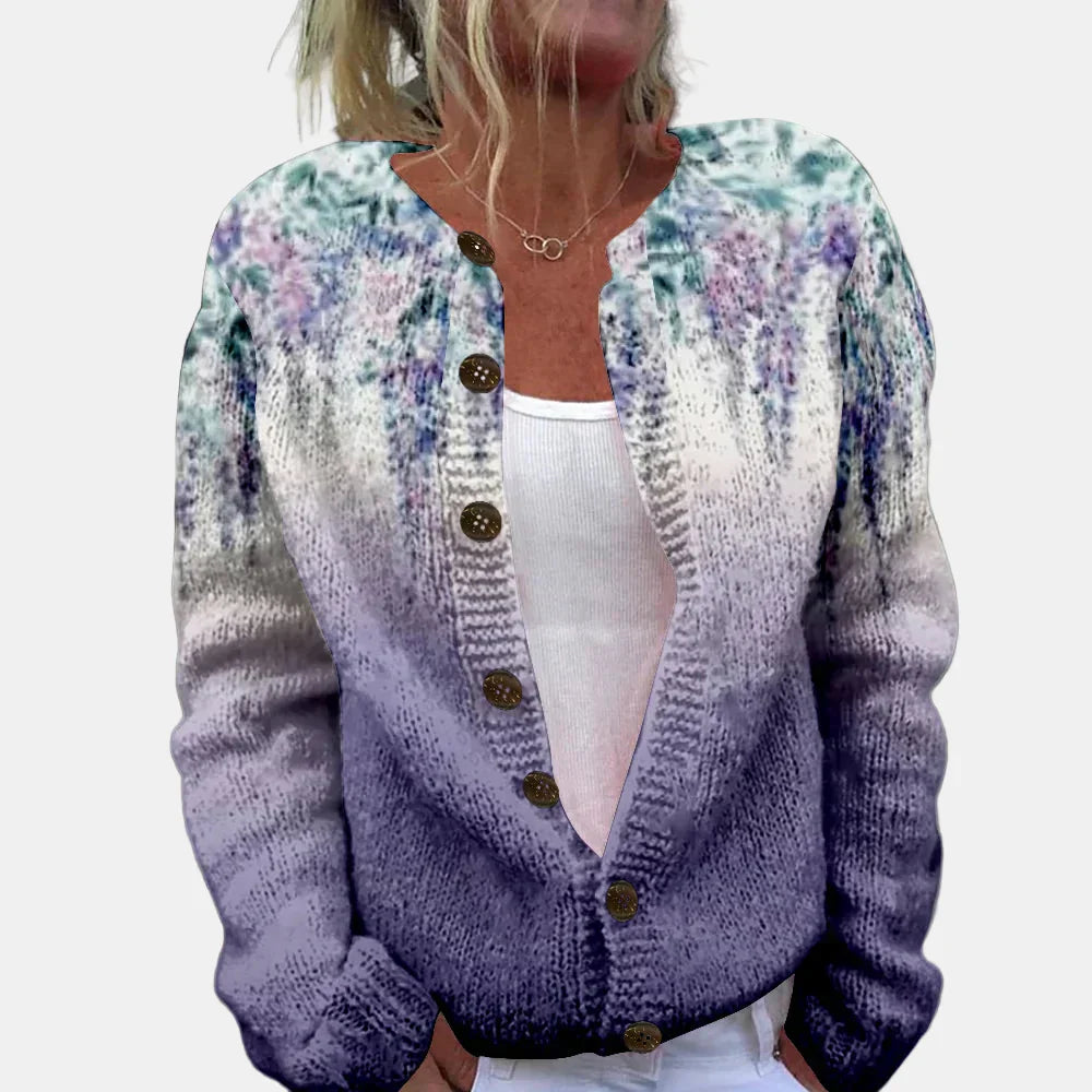 Mirla | Snygg Lila Cardigan-Eva Jonsson