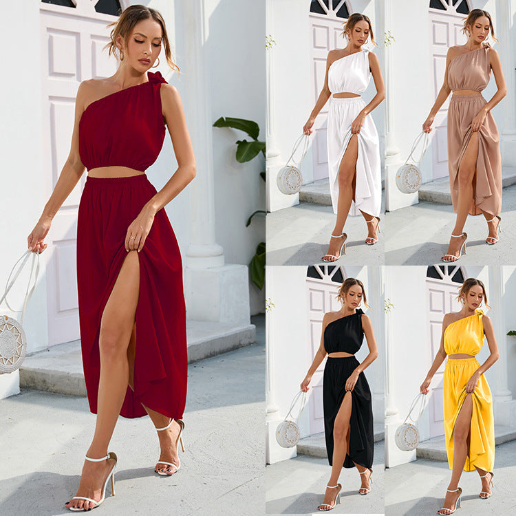 Mirla | Snygg Split-Hem Maxi-Två-Dela-Set-Eva Jonsson