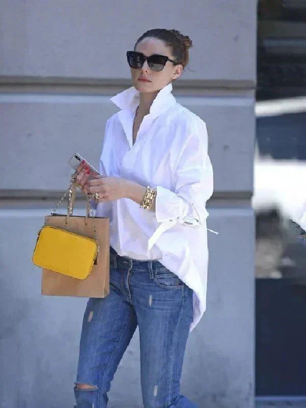 Mirla | Snygg, oversized blus med knapplist för damer-Eva Jonsson