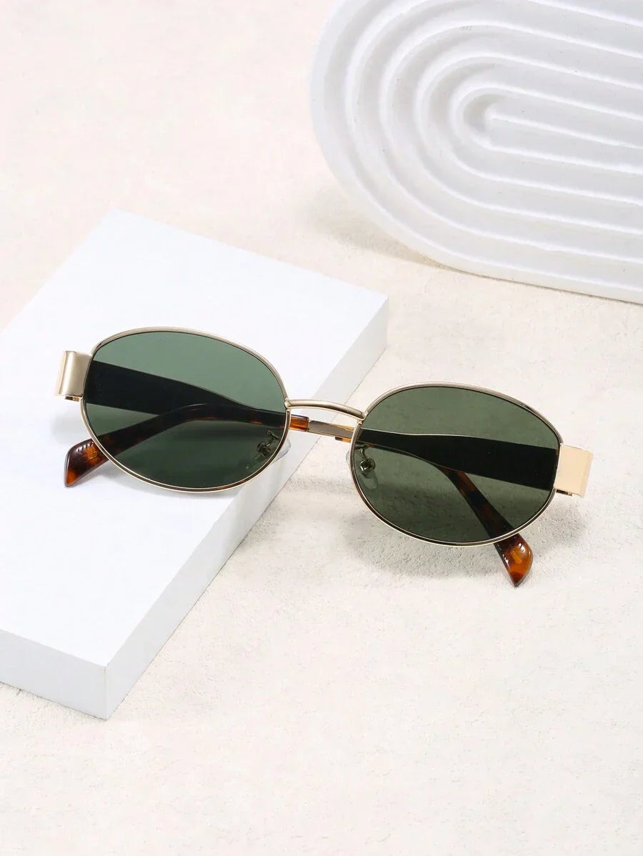 Mirla | Solglasögon Damer Guld Vintage Retro Sunglasses Kvinnor-Eva Jonsson