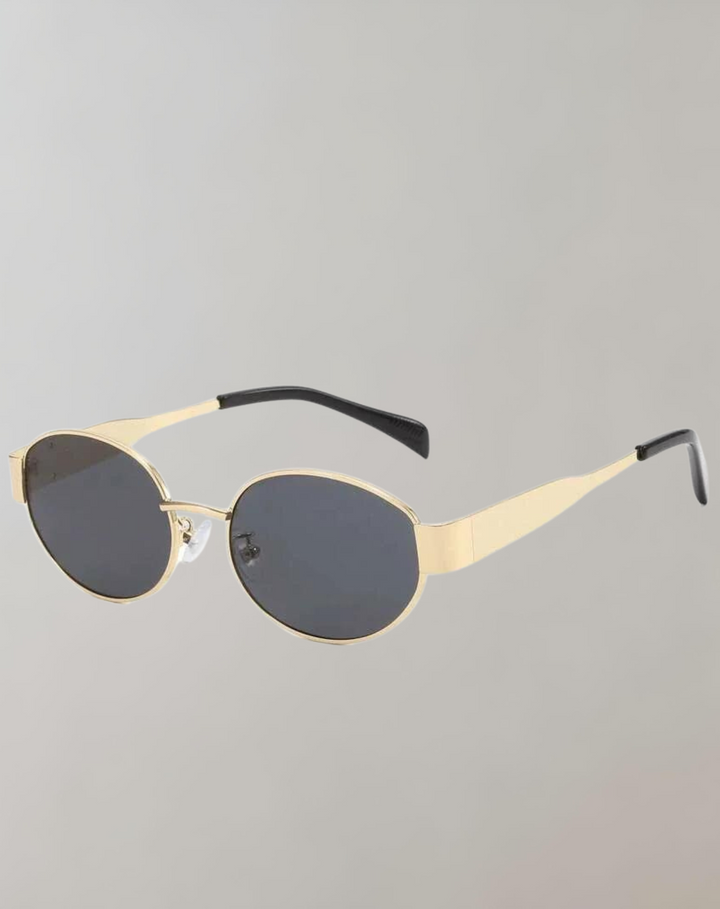 Mirla | Solglasögon Damer Guld Vintage Retro Sunglasses Kvinnor-Eva Jonsson