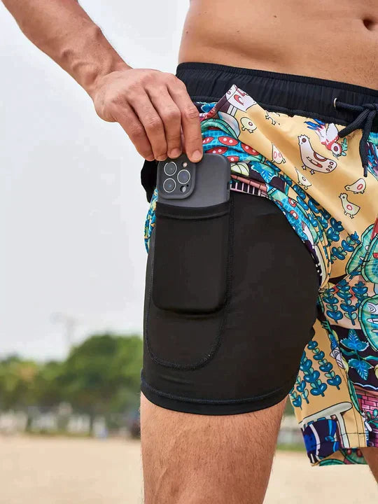 Mirla | Sommar Badshorts Snabbt Torkande, Lätt & Andningsbar Strandkläder-Eva Jonsson