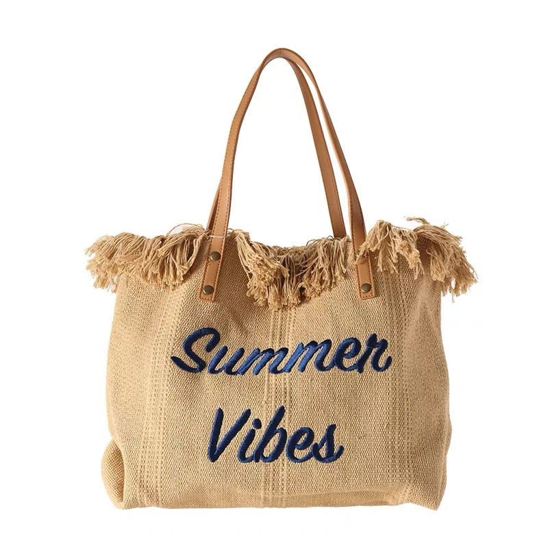 Mirla | Sommar Vibes Strandväska Färgglad strandväska med somrigt tryck-Eva Jonsson