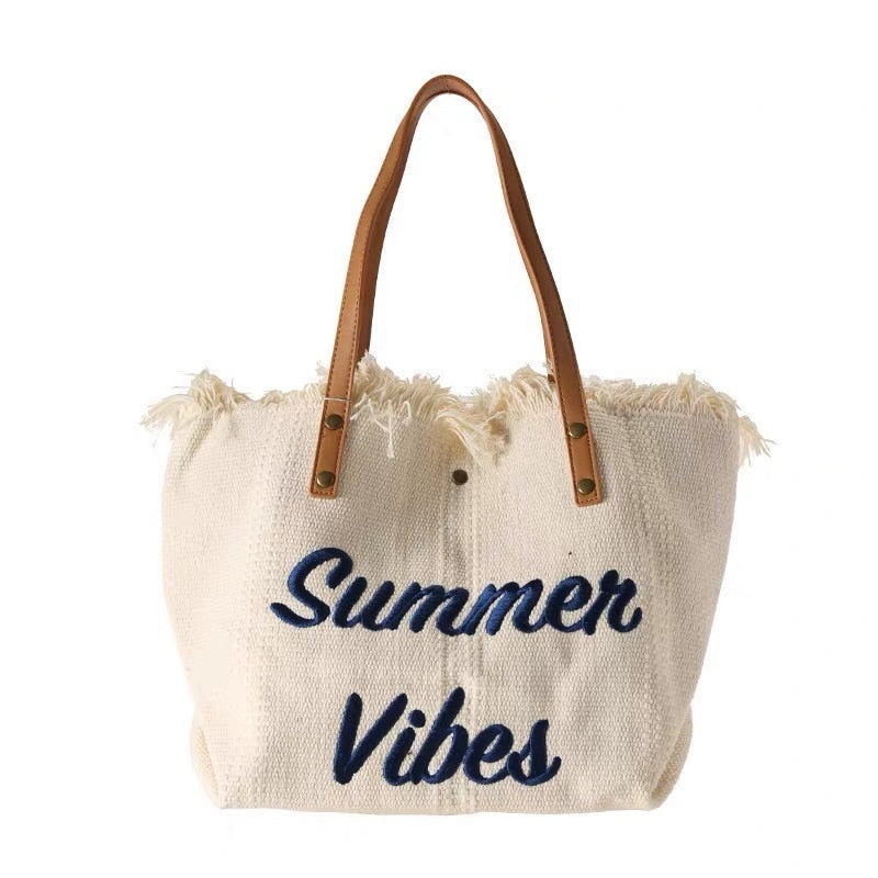 Mirla | Sommar Vibes Strandväska Färgglad strandväska med somrigt tryck-Eva Jonsson