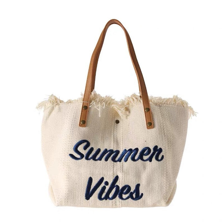 Mirla | Sommar Vibes Strandväska Färgglad strandväska med somrigt tryck-Eva Jonsson