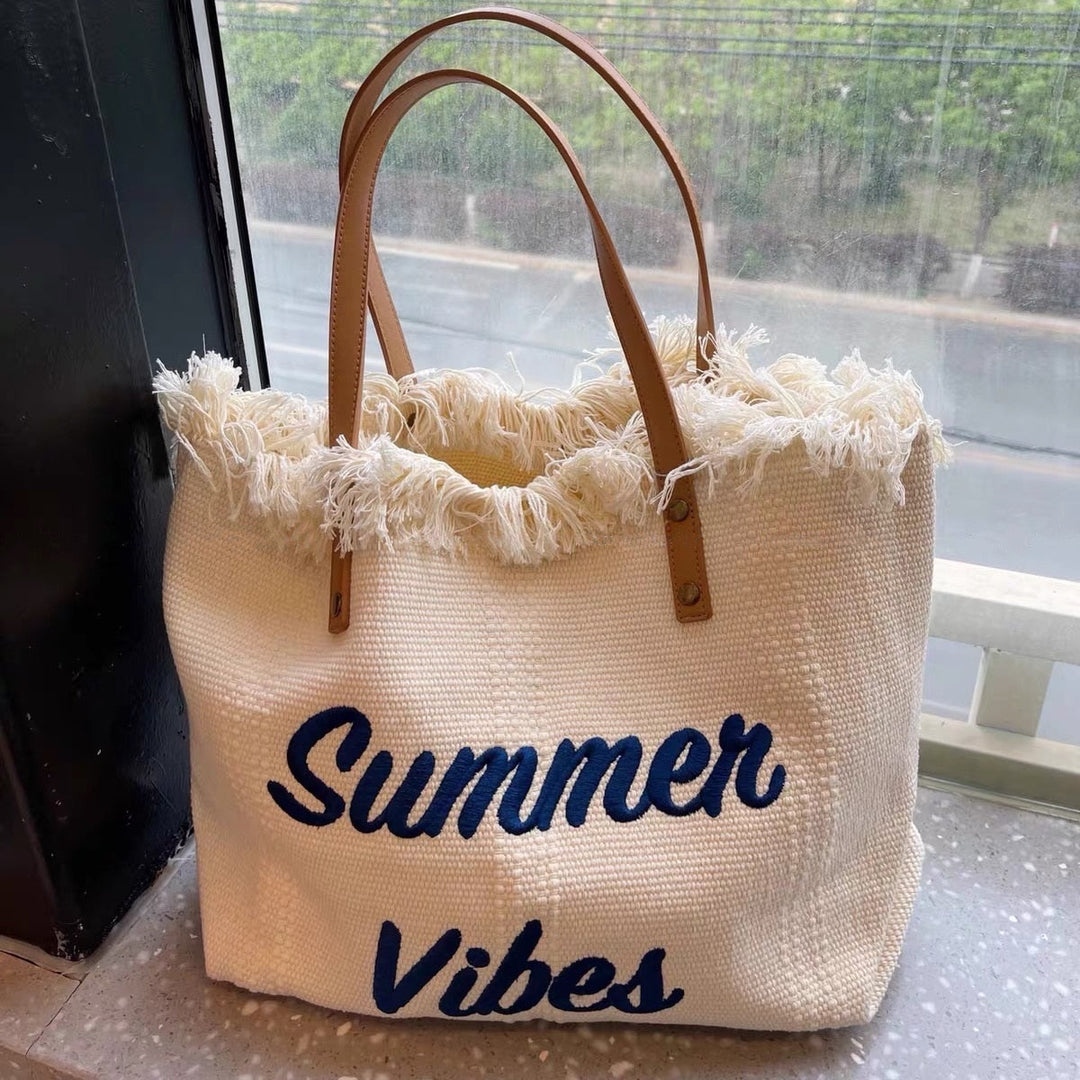 Mirla | Sommar Vibes Strandväska Färgglad strandväska med somrigt tryck-Eva Jonsson