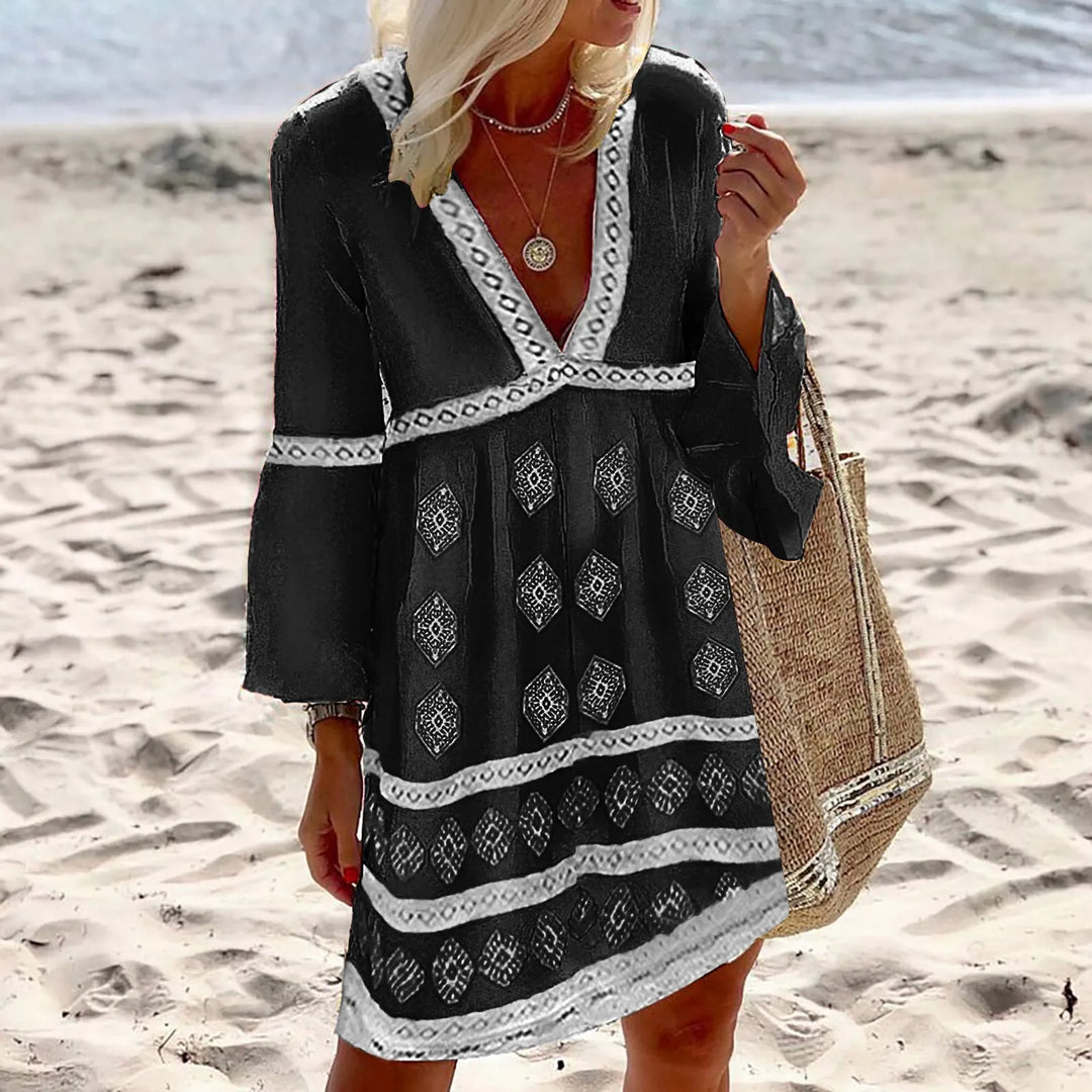 Mirla | Sommardress med fladdermusärmar-Eva Jonsson