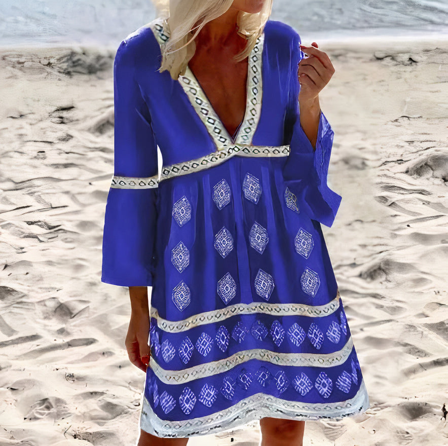 Mirla | Sommardress med fladdermusärmar-Eva Jonsson