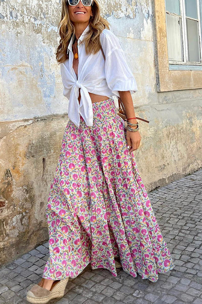 Mirla | Sommarlånga Kjolar Boho Tryck-Eva Jonsson