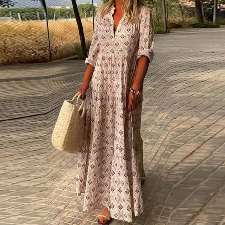 Mirla | Sommarn Boho Klänning Maxi-Eva Jonsson