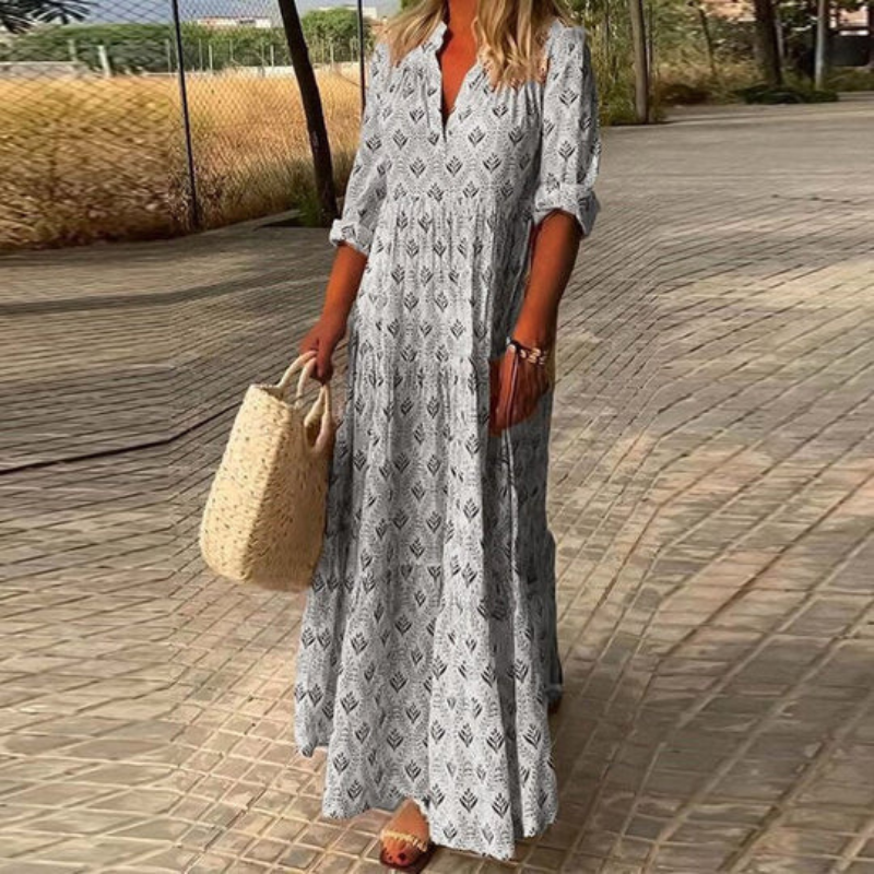 Mirla | Sommarn Boho Klänning Maxi-Eva Jonsson