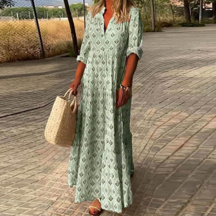 Mirla | Sommarn Boho Klänning Maxi-Eva Jonsson