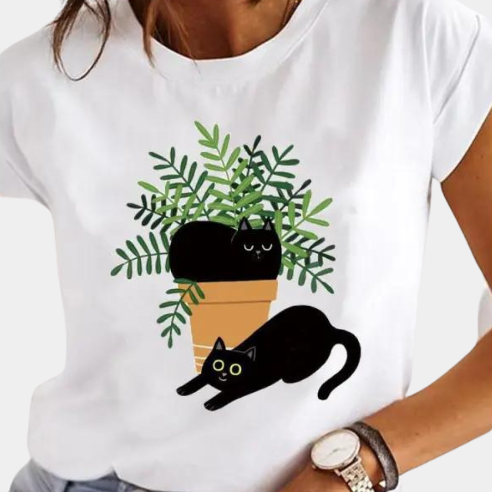 Mirla | Sommart-shirt för kvinnor-Eva Jonsson