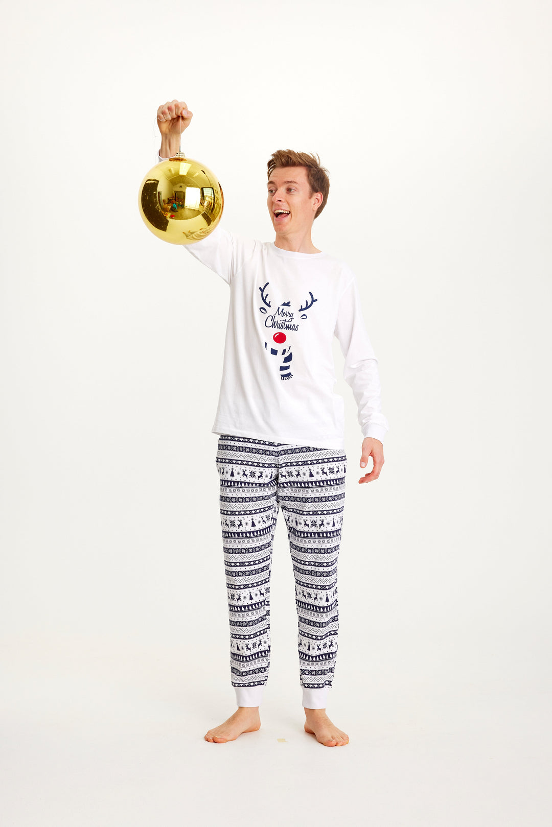 Mirla | Söt Julpyjamas Blå - Herr-Eva Jonsson