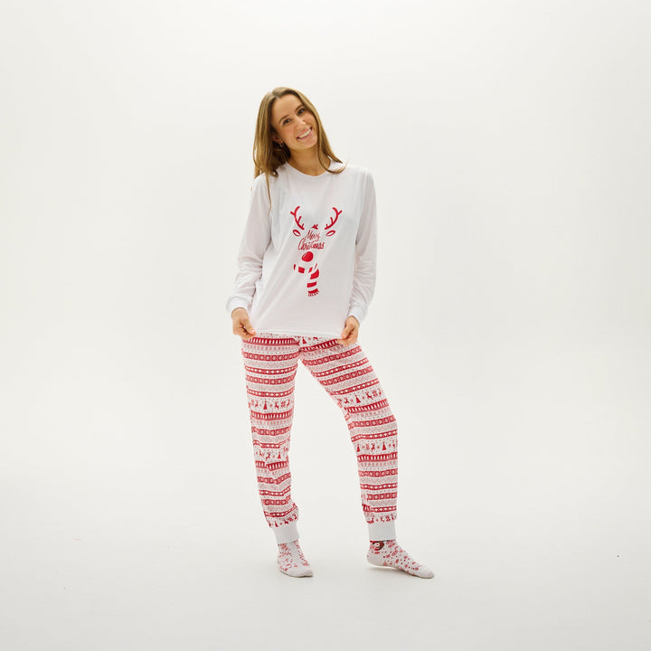 Mirla | Söt Julpyjamas Röd - Dam-Eva Jonsson