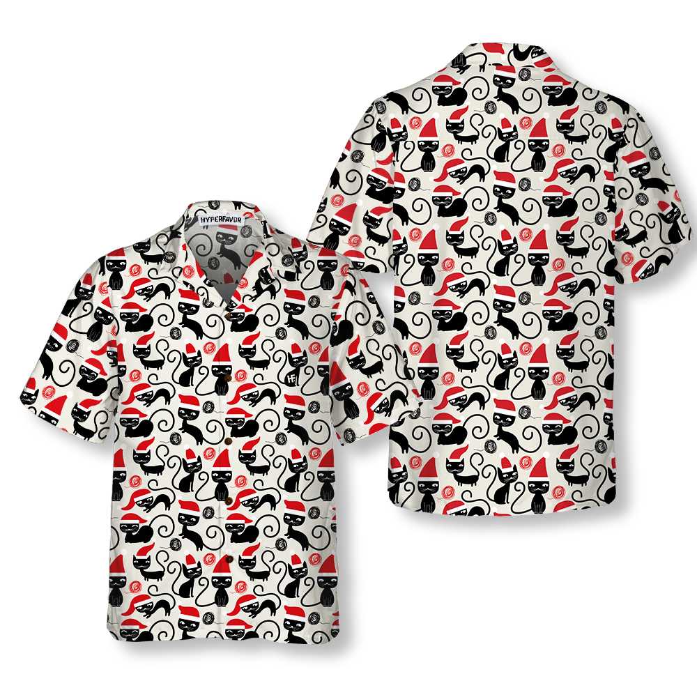 Mirla | Söt Katt För Jul Hawaiian Shirt Roligt Catmas Shirt Bästa Presenten För Julen-Eva Jonsson