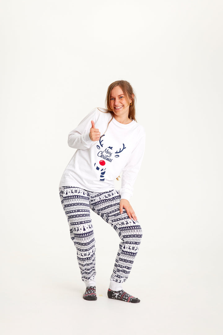 Mirla | Söt julpyjamas Blå Damer-Eva Jonsson