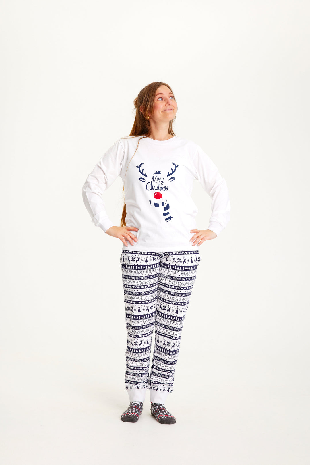 Mirla | Söt julpyjamas Blå Damer-Eva Jonsson