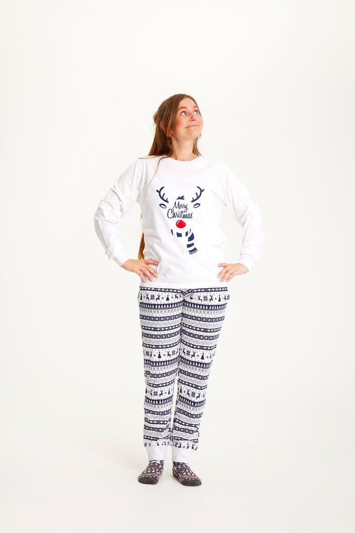 Mirla | Söt julpyjamas Blå Damer-Eva Jonsson