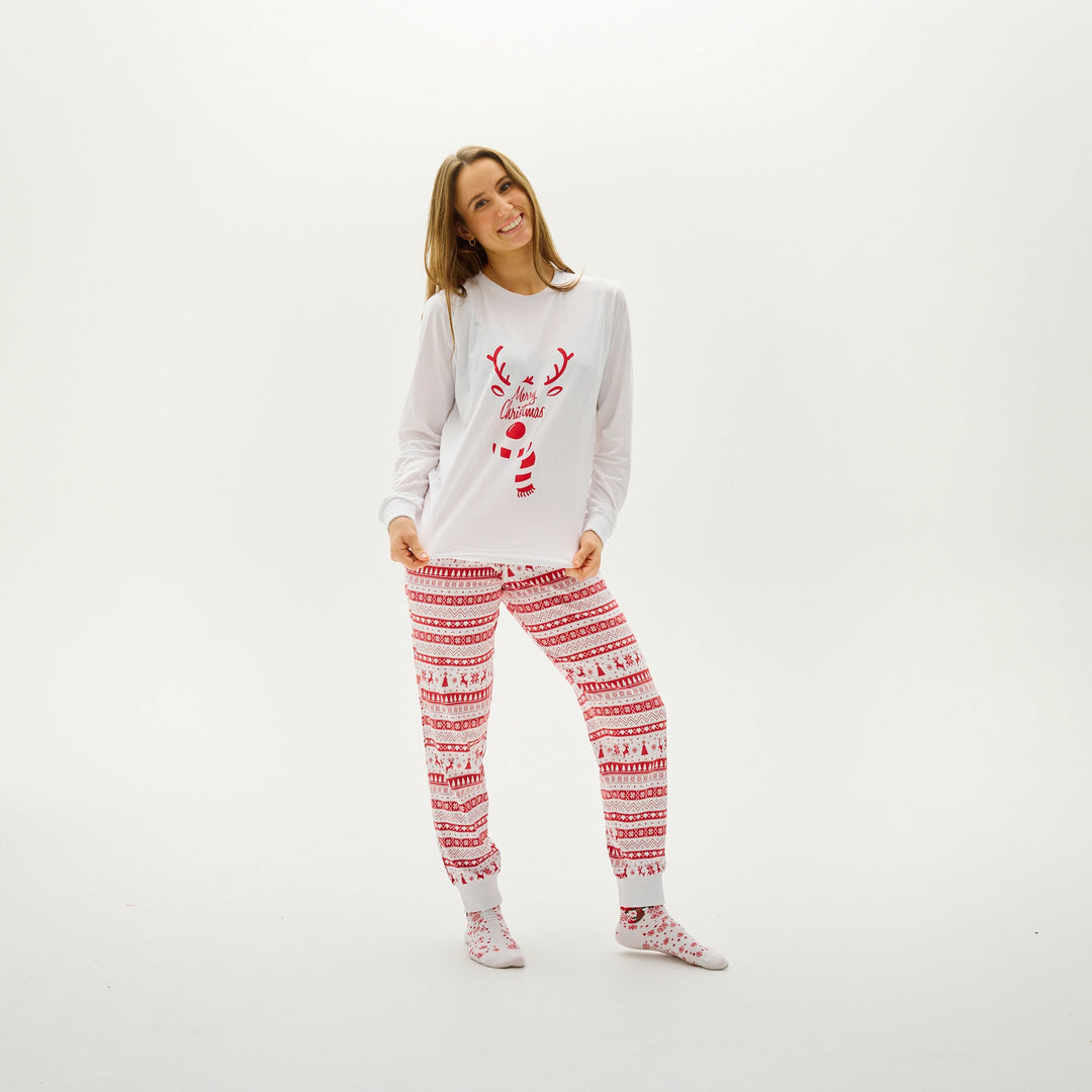 Mirla | Söt julpyjamas Röd Dam-Eva Jonsson