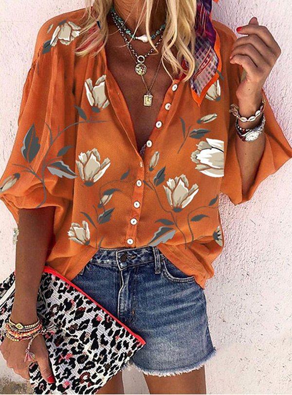 Mirla | Spetsbroderad Boho Långärmad Tunika Blus-Eva Jonsson