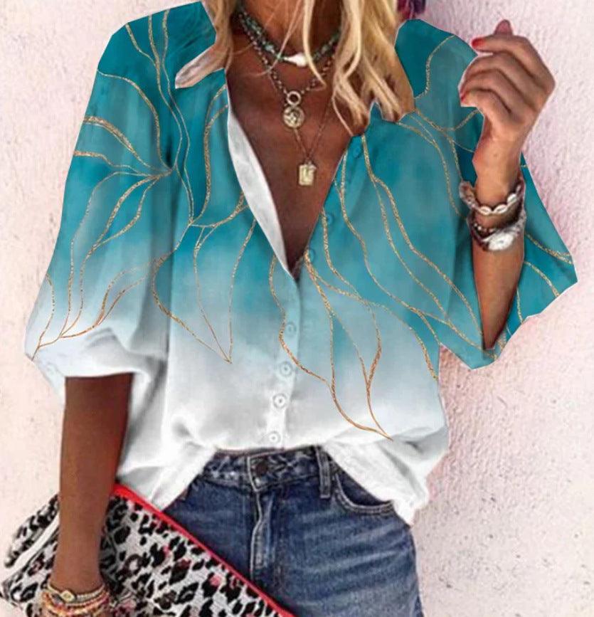 Mirla | Spetsbroderad Boho Långärmad Tunika Blus-Eva Jonsson
