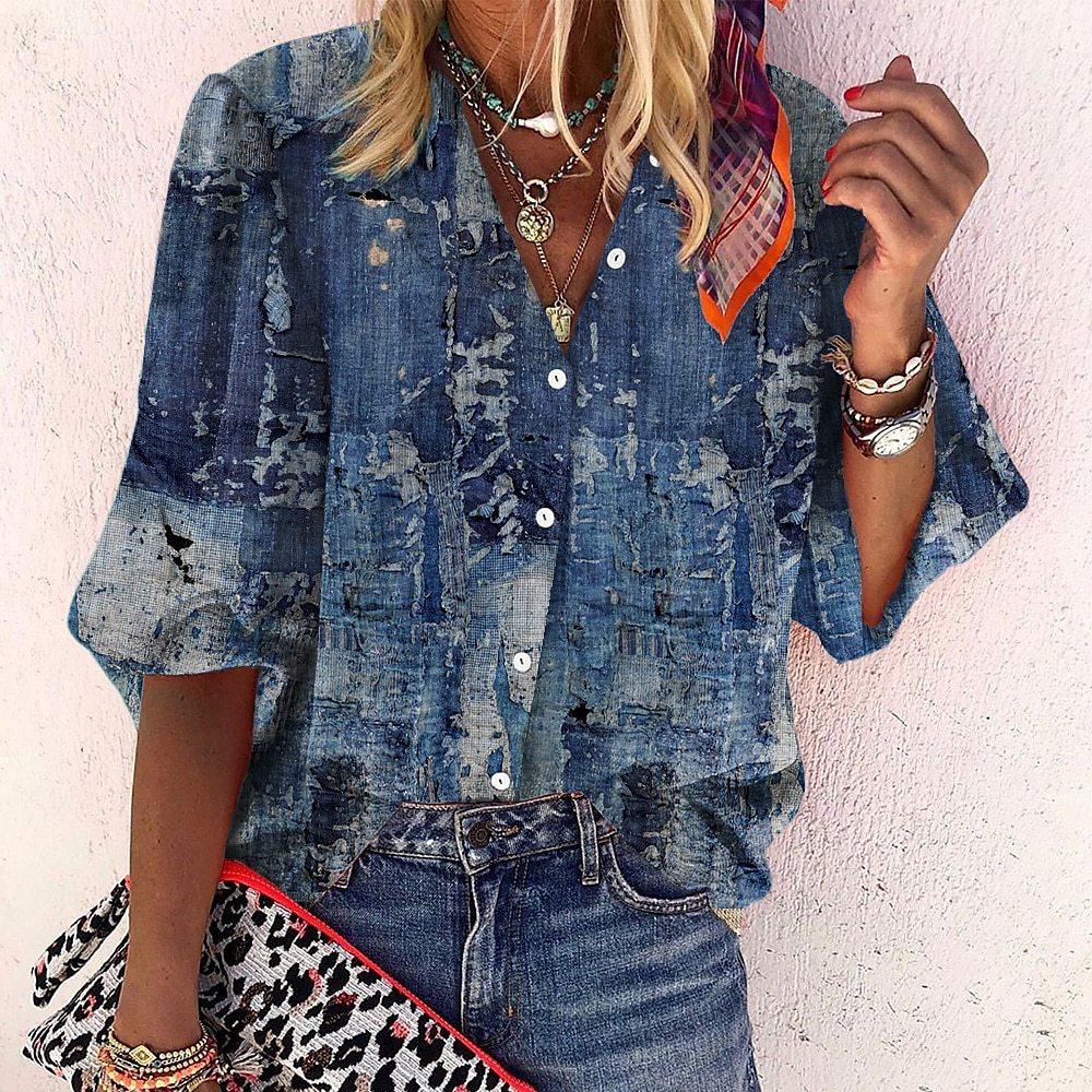Mirla | Spetsbroderad Boho Långärmad Tunika Blus-Eva Jonsson