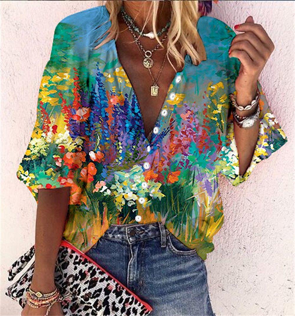 Mirla | Spetsbroderad Boho Långärmad Tunika Blus-Eva Jonsson