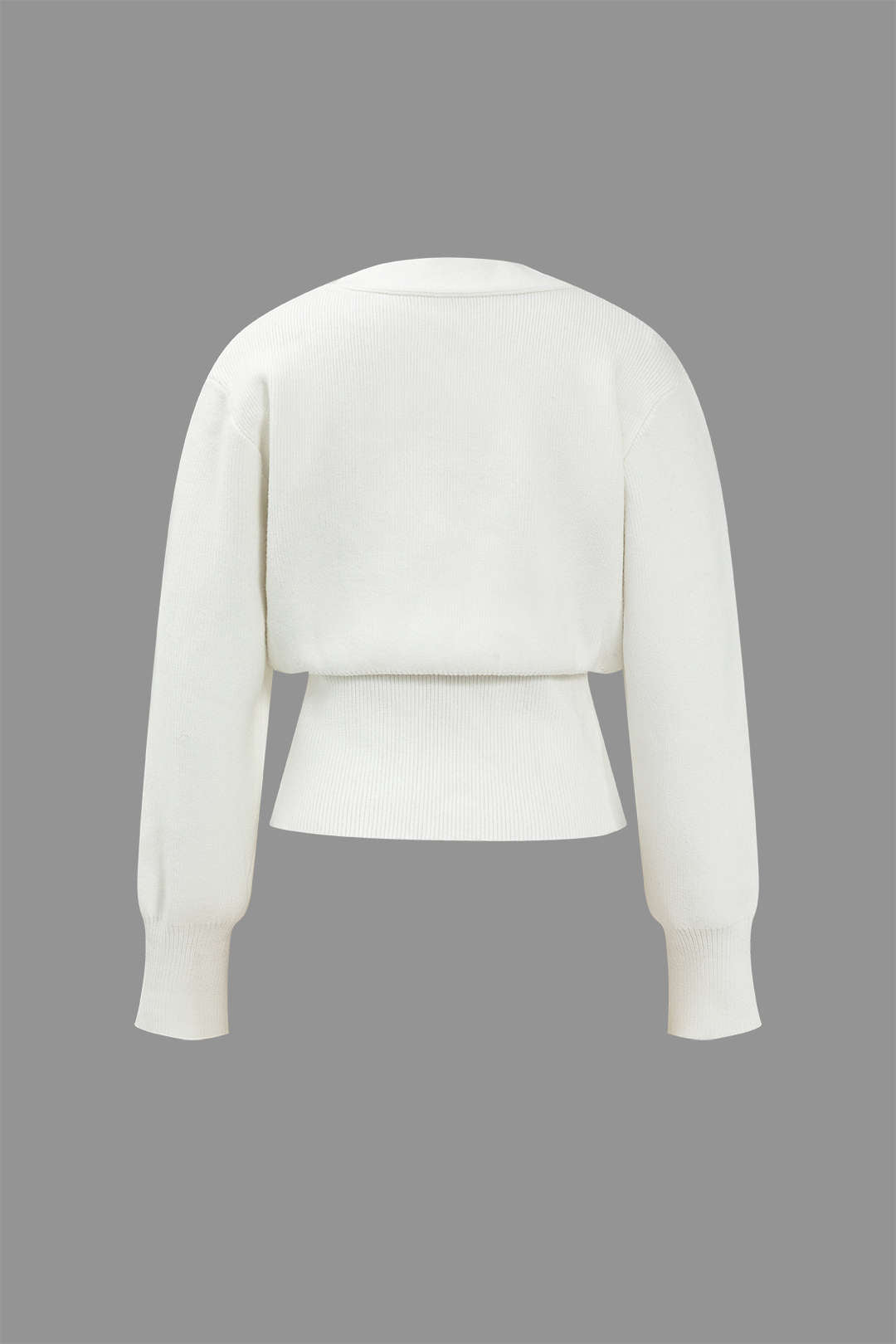 Mirla | Stickad Cardigan med V-Ringning-Eva Jonsson