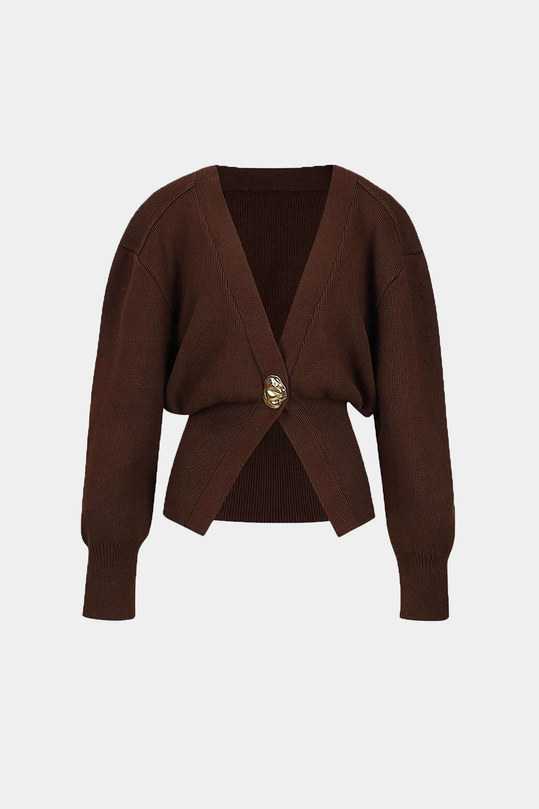Mirla | Stickad Cardigan med V-Ringning-Eva Jonsson