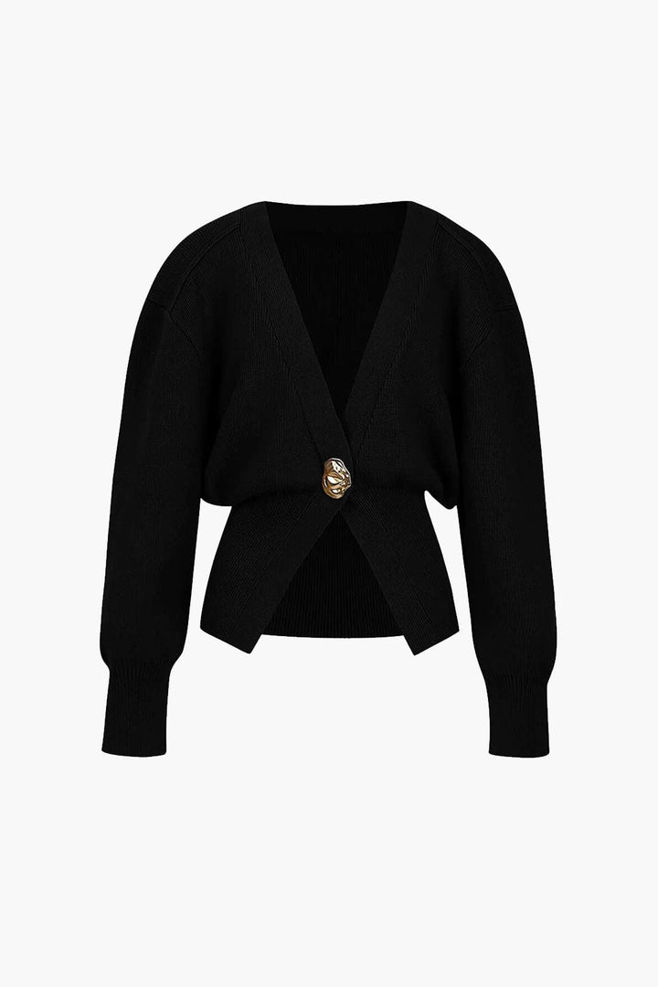 Mirla | Stickad Cardigan med V-Ringning-Eva Jonsson