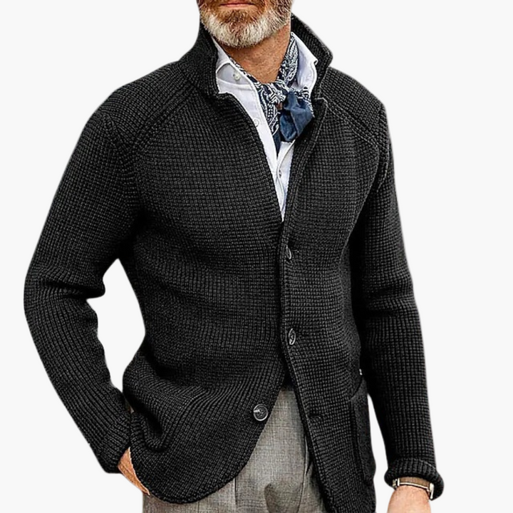 Mirla | Stickad Jacka - Klassisk Cardigan för Affärer & Fritid, Stilfull Komfort-Eva Jonsson