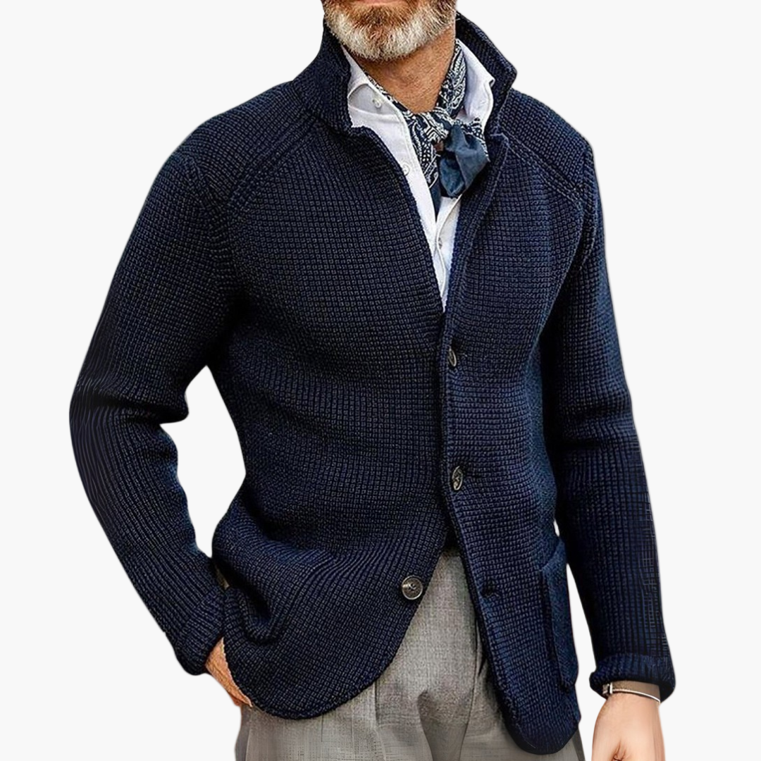 Mirla | Stickad Jacka - Klassisk Cardigan för Affärer & Fritid, Stilfull Komfort-Eva Jonsson