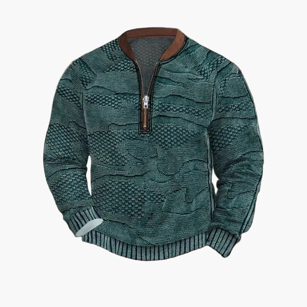 Mirla | Stickad Tröja med Dragkedja - Modern Fritidslook för Höst och Vår-Eva Jonsson