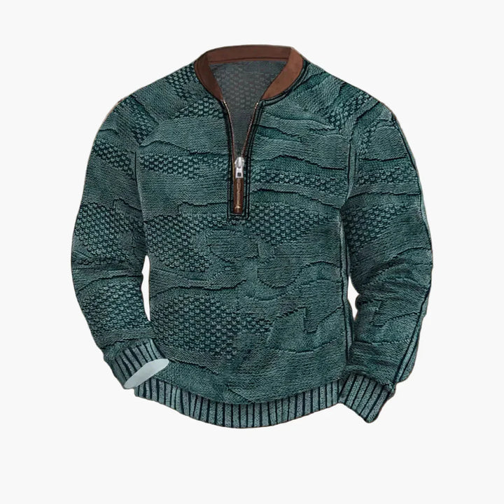 Mirla | Stickad Tröja med Dragkedja - Modern Fritidslook för Höst och Vår-Eva Jonsson